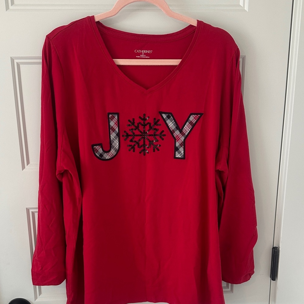 Catherines Vibrant Red Top